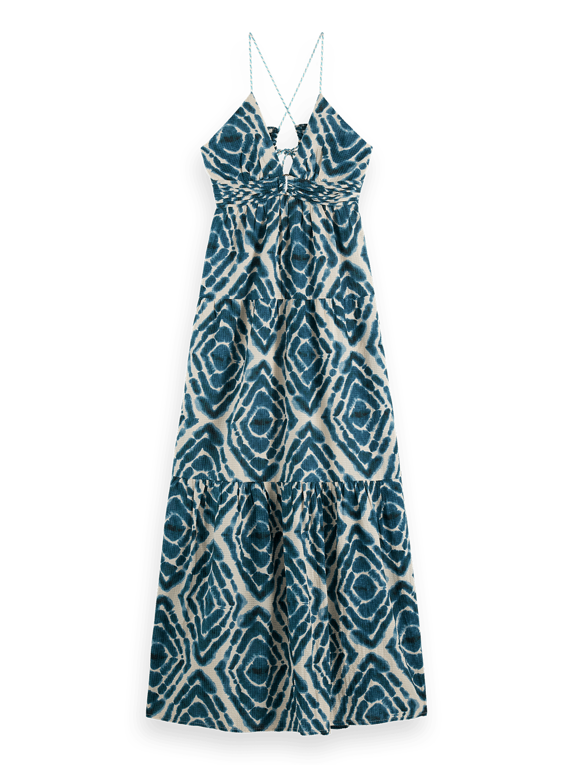 Women's Open Back Tie Dye Maxi Dress | Green |/R | Scotch & Soda