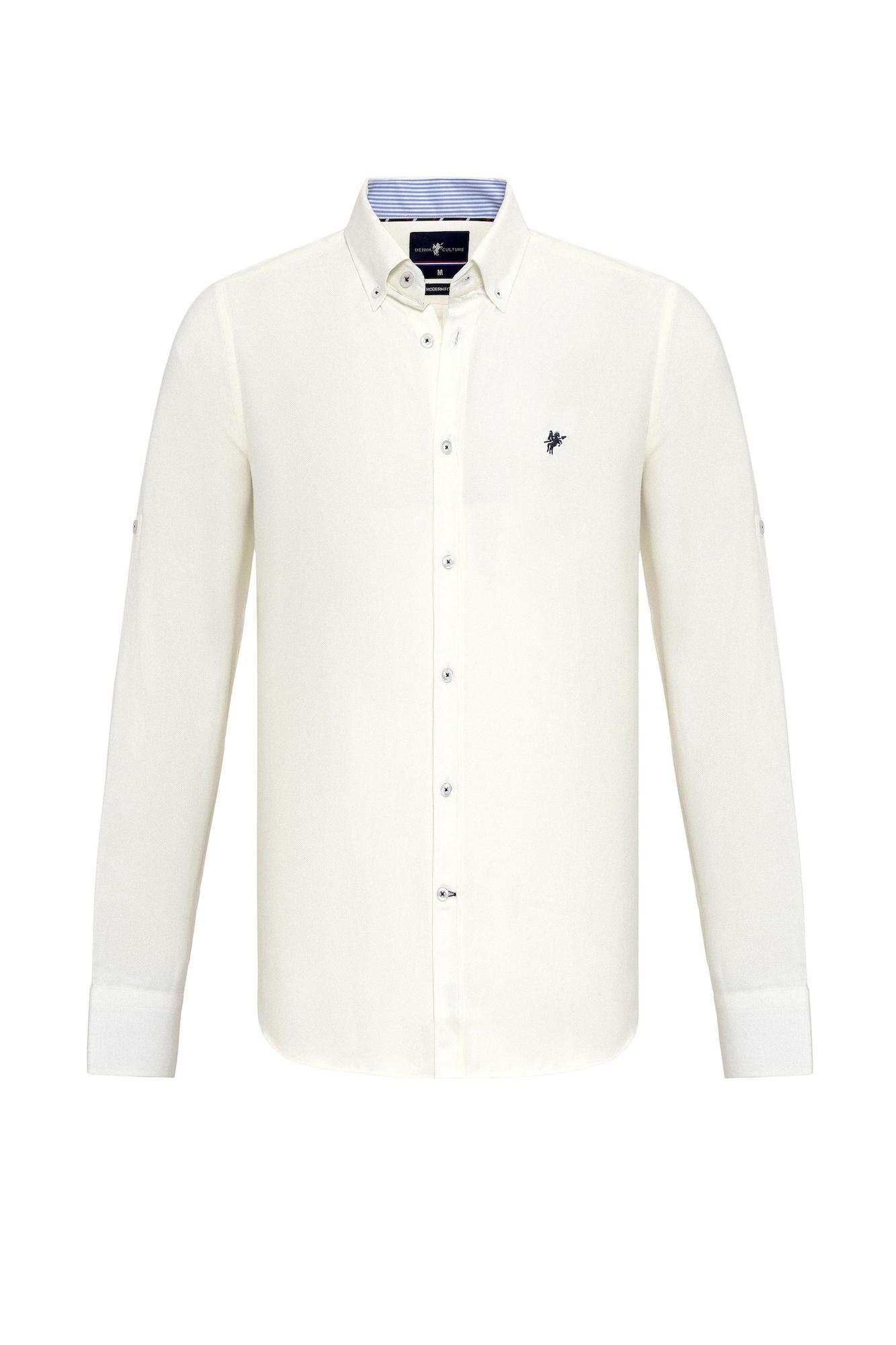 DENIM CULTURE Poslovna košulja 'JONES'  ecru/prljavo bijela