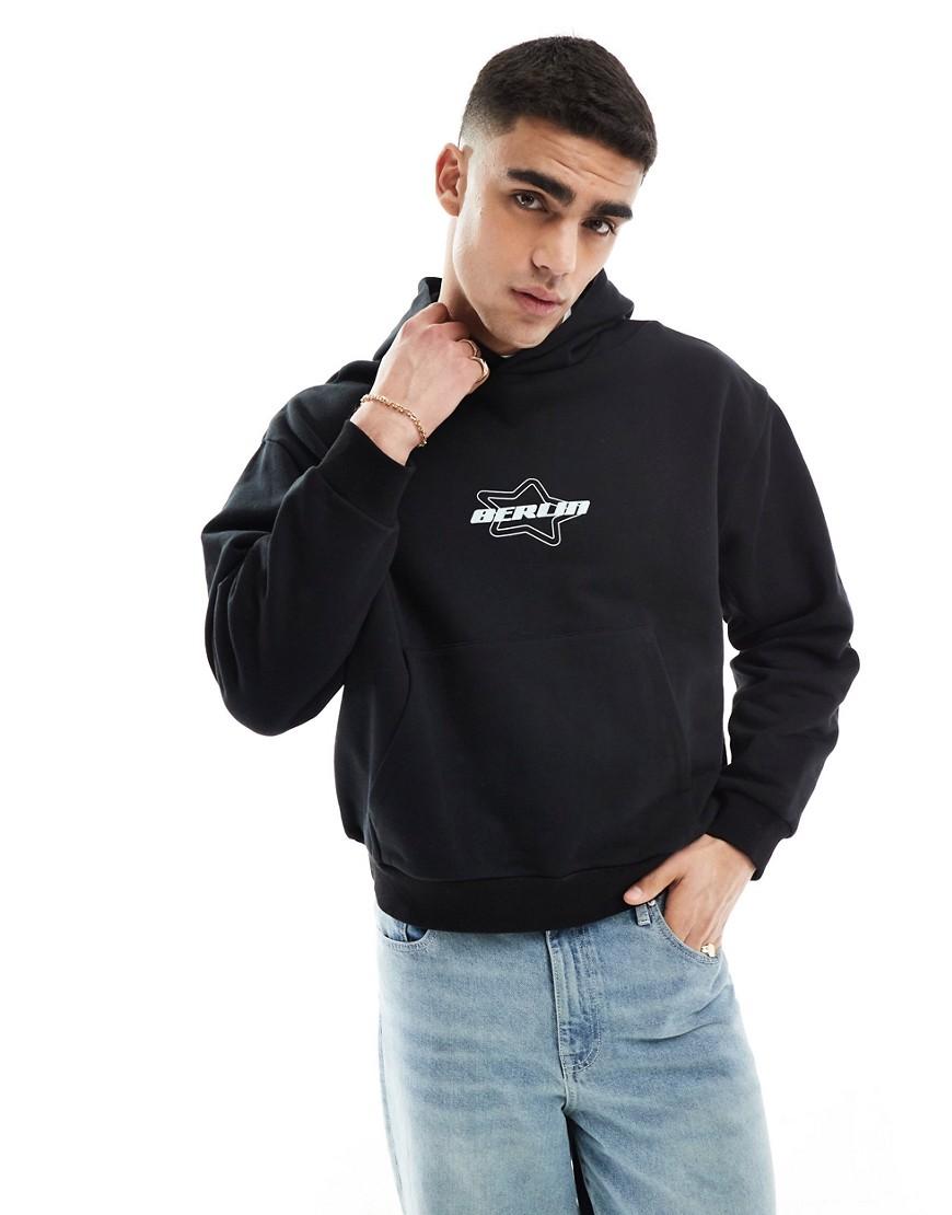 Calvin Klein Jeans unisex seasonal monogram logo regular hoodie in black
