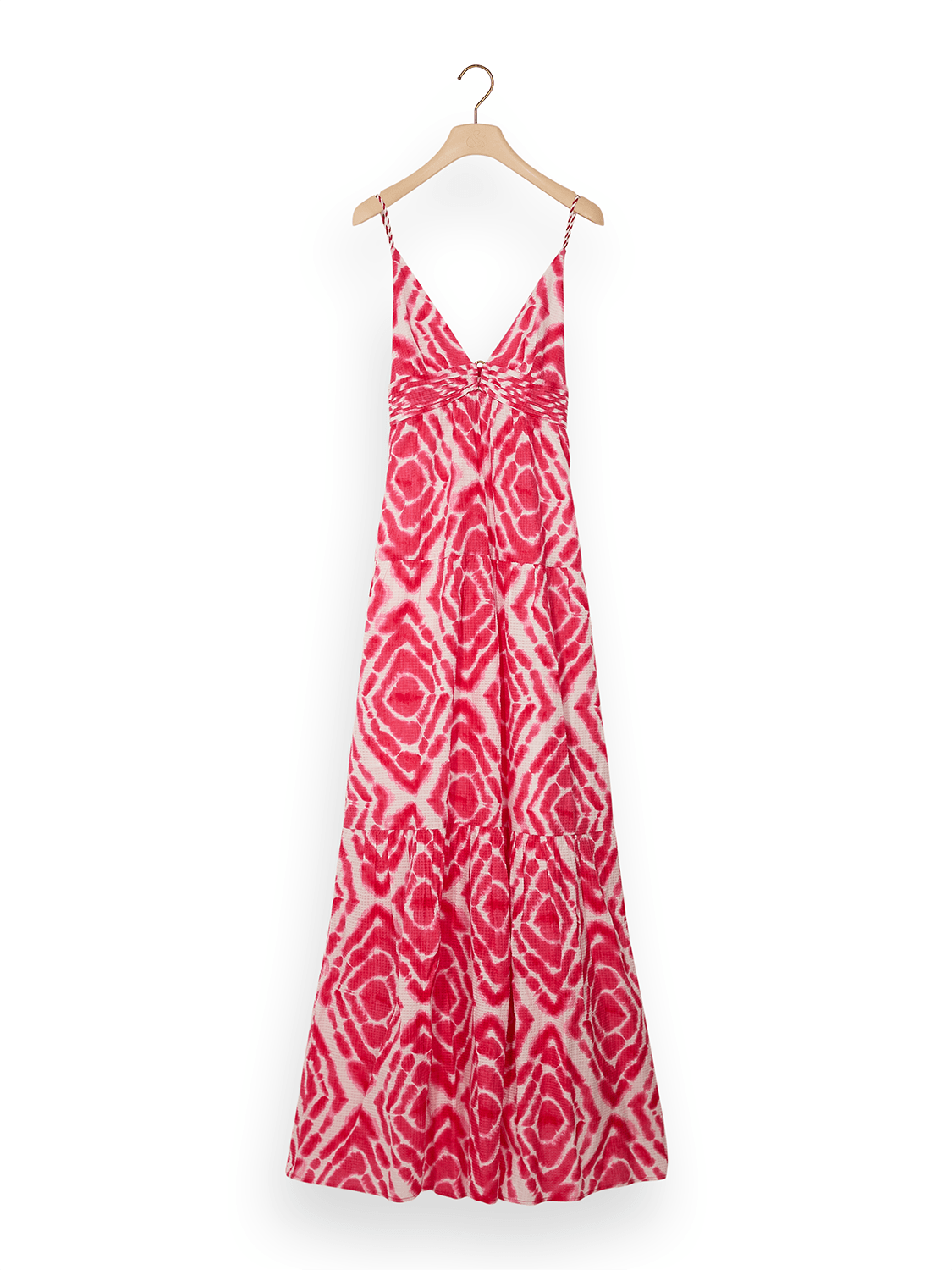 Women's Open Back Tie Dye Maxi Dress | Pink |/R | Scotch & Soda