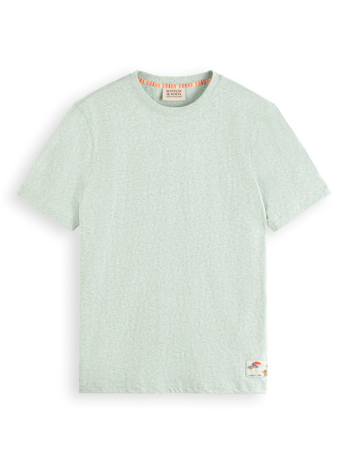 Men's Melange Crew Neck T-Shirt | Green | | Scotch & Soda