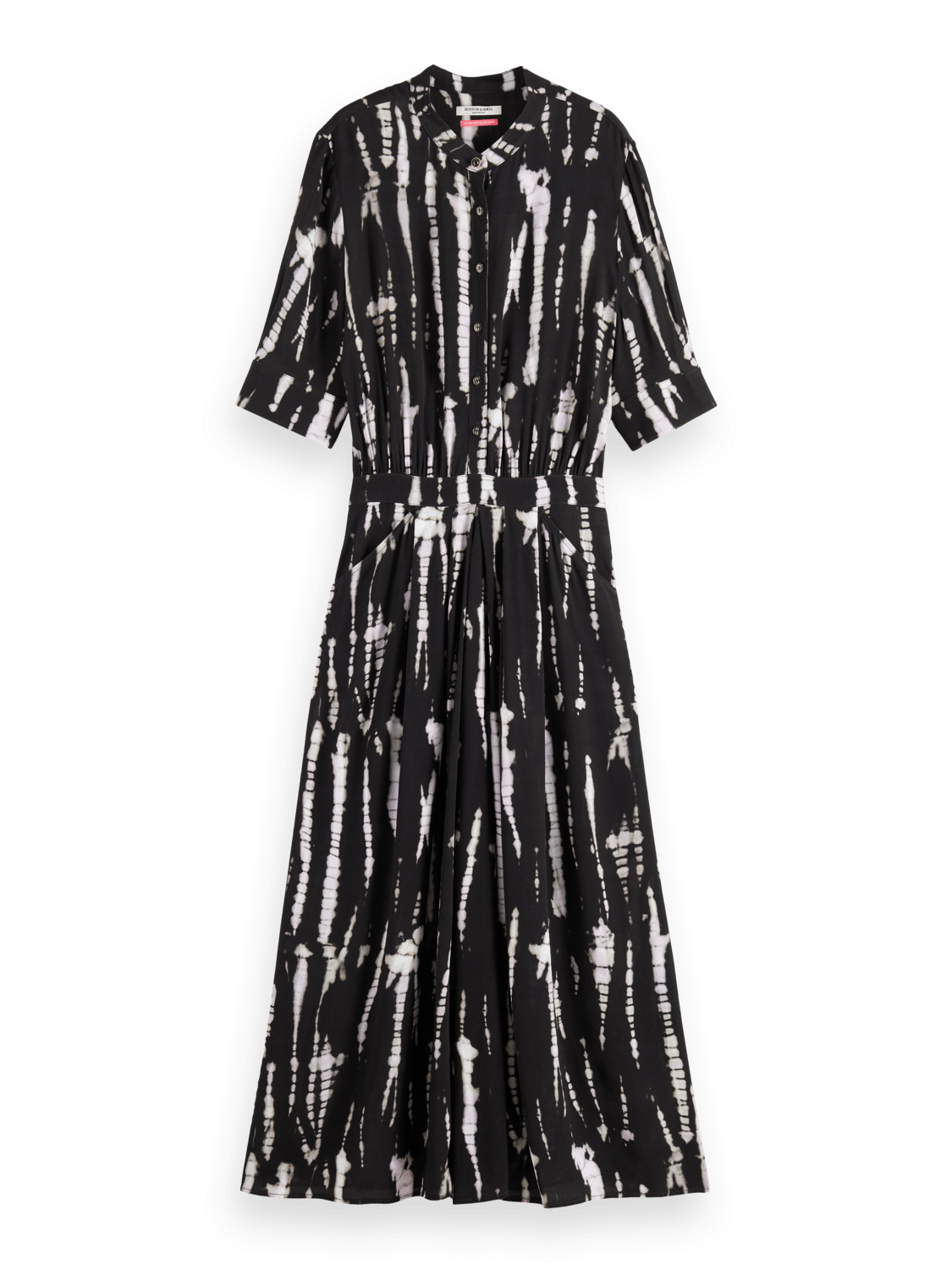 Women's Tie Dye Midi Dress | Black | | Scotch & Soda