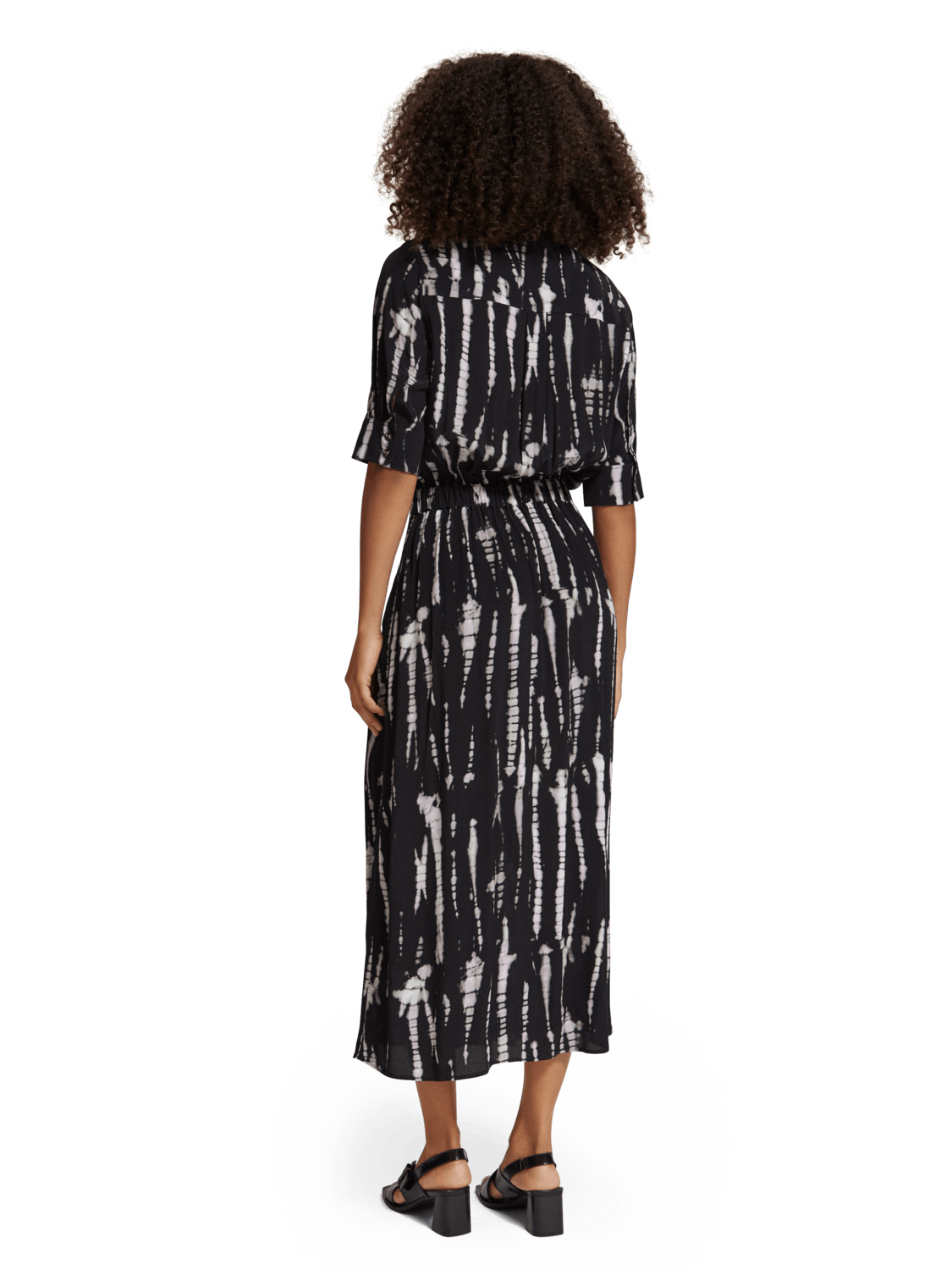 Women's Tie Dye Midi Dress | Black | | Scotch & Soda