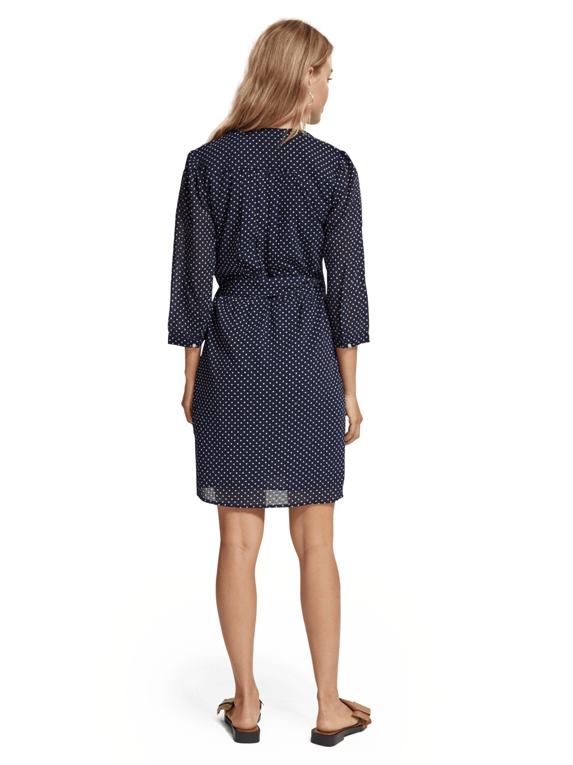 Women's Polka Dot Mini Wrap Dress | Blue | | Scotch & Soda