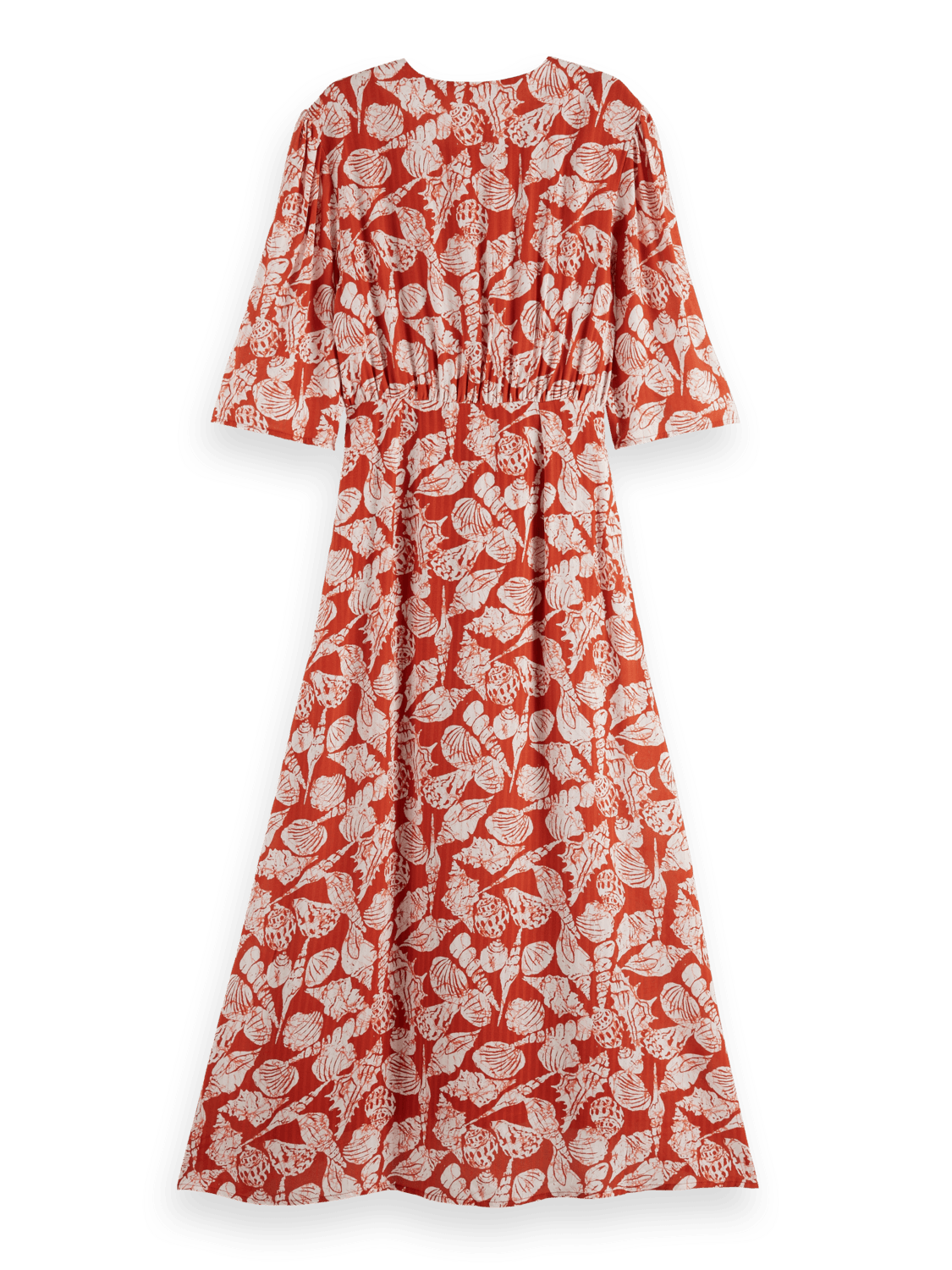 Knot Detail Midi Wrap Dress | Red | | Scotch & Soda