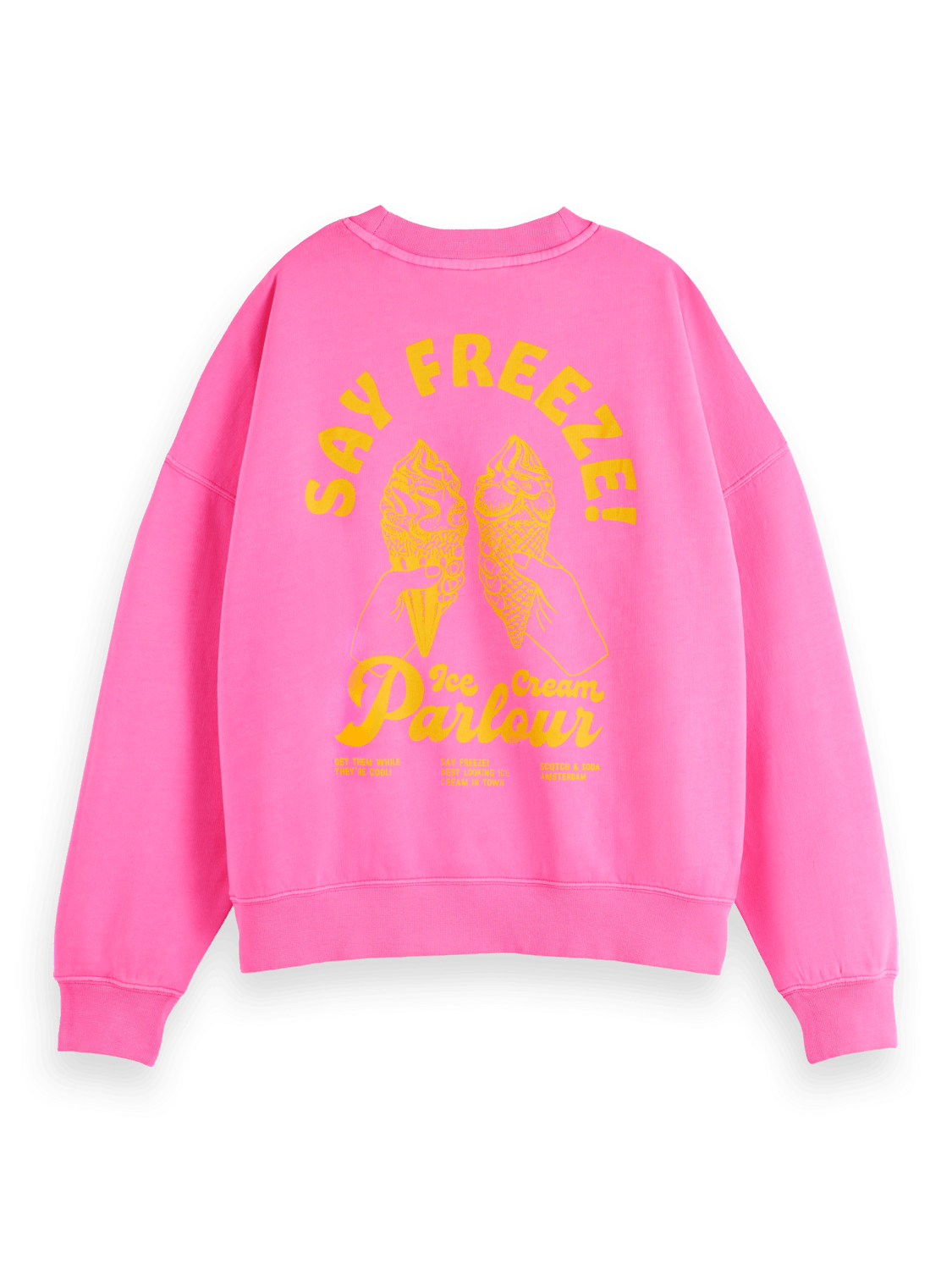 Boyfriend Fit Garment Dye Sweatshirt | Pink | | Scotch & Soda
