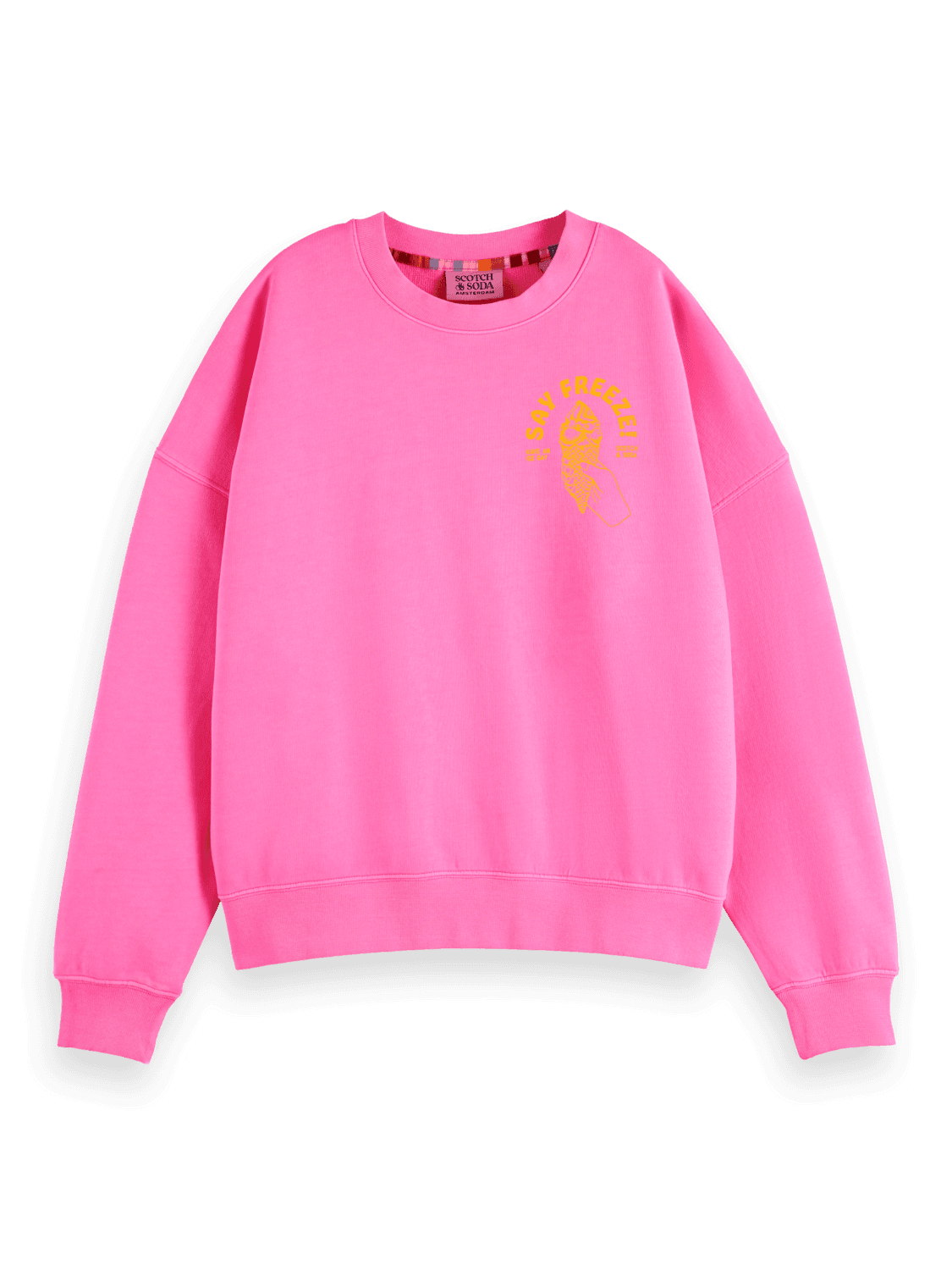 Boyfriend Fit Garment Dye Sweatshirt | Pink | | Scotch & Soda