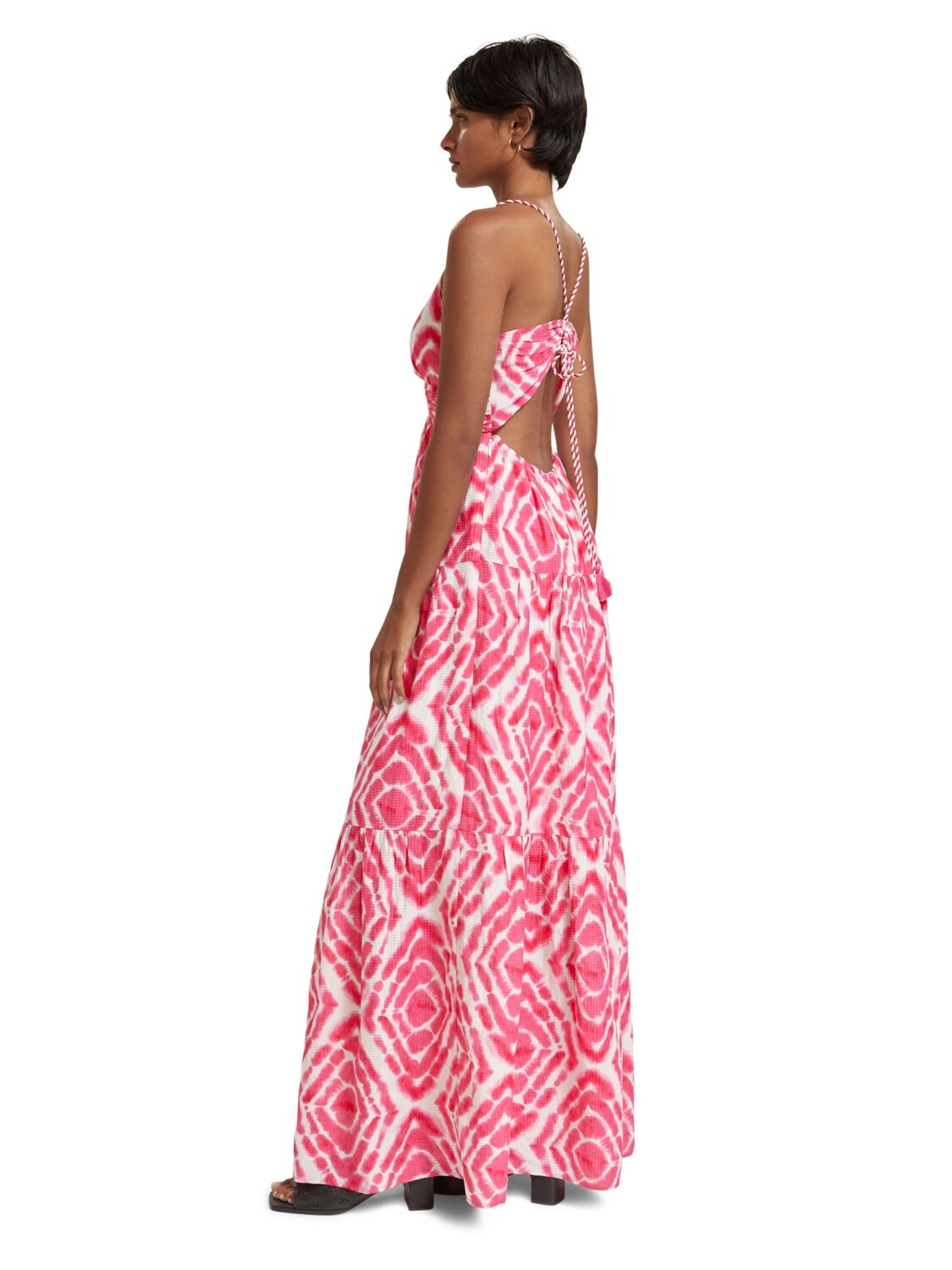 Women's Open Back Tie Dye Maxi Dress | Pink |/R | Scotch & Soda