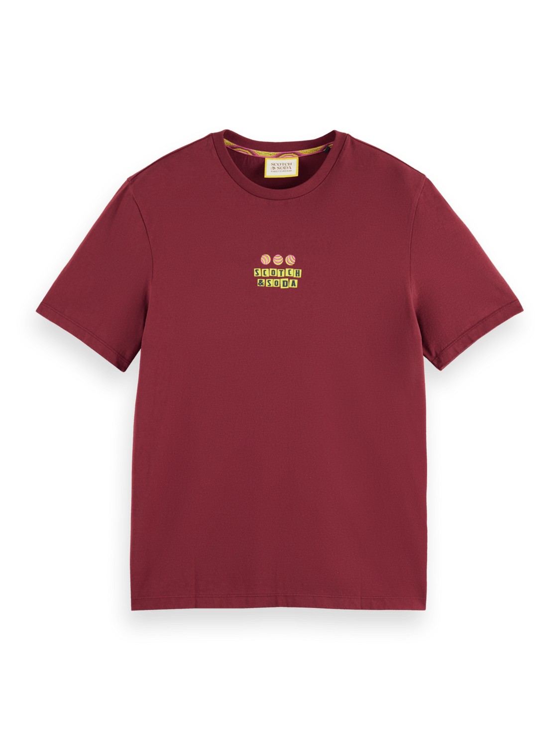 Men's Printed Artwork T-Shirt | Red | | Scotch & Soda