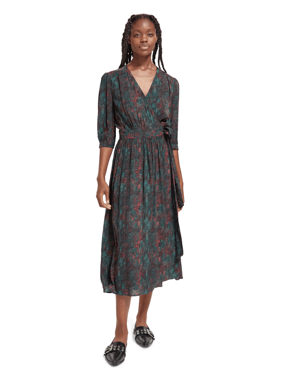 Women's Midi Wrap Dress | Multicolor | | Scotch & Soda