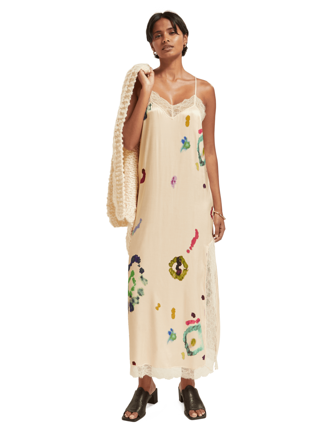 Women's Cami Maxi Dress With Lace Detail | Beige |/R | Scotch & Soda