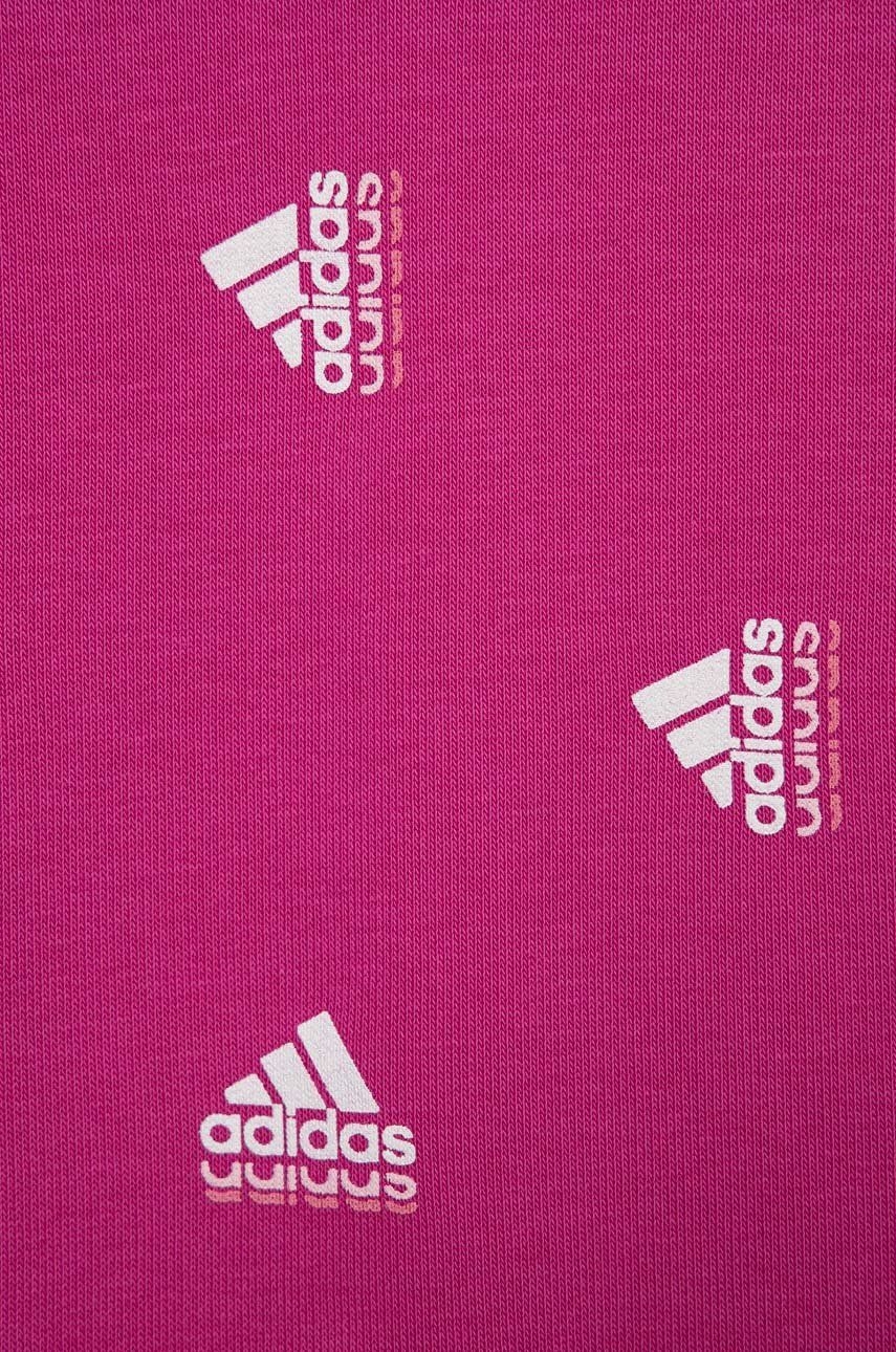 Dětská mikina adidas G BLUV růžová barva, vzorovaná