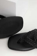 Δερμάτινες σαγιονάρες Answear Lab γυναικεία, χρώμα: μαύρο